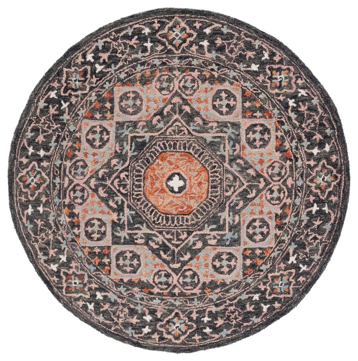 Safavieh Aspen Apn130Z Black/Rust Rug.