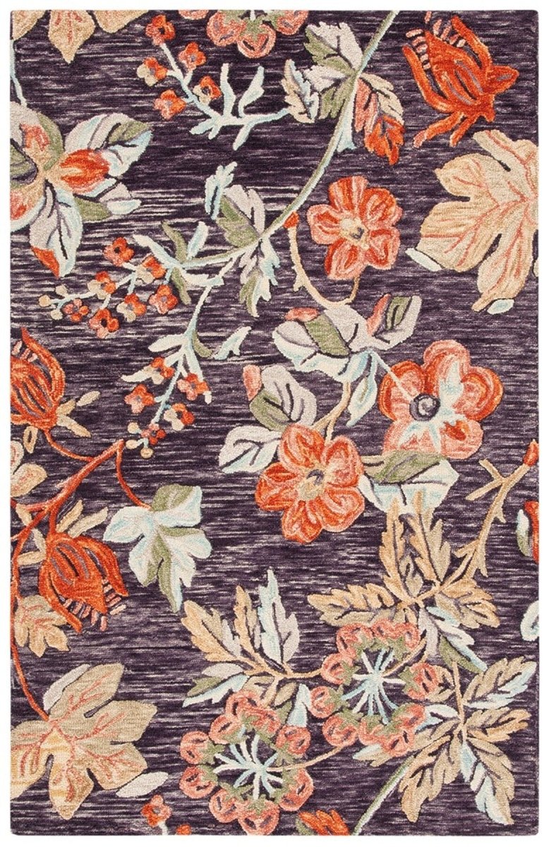 Safavieh Aspen Apn133H Charcoal/Orange Rug.
