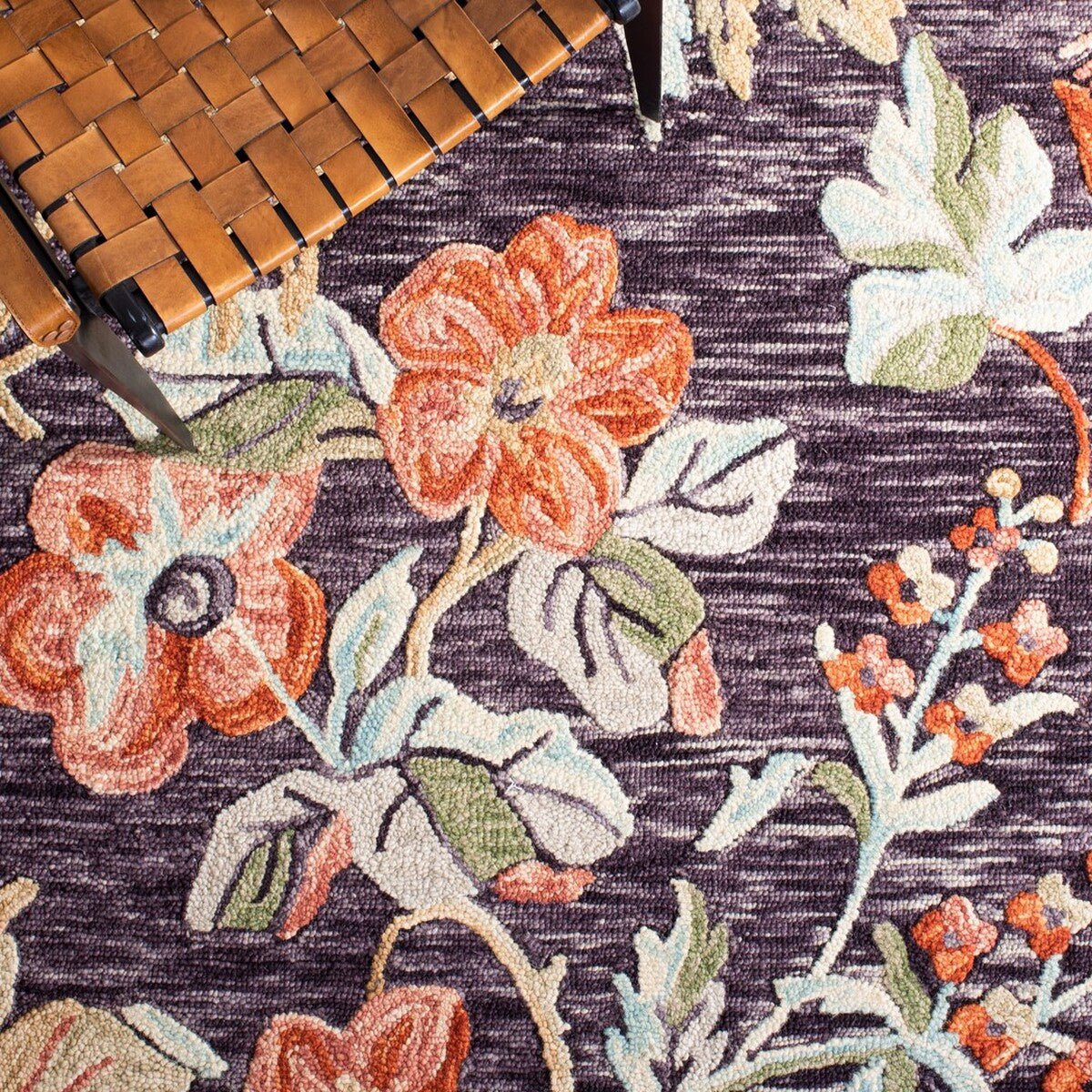 Safavieh Aspen Apn133H Charcoal/Orange Rug.