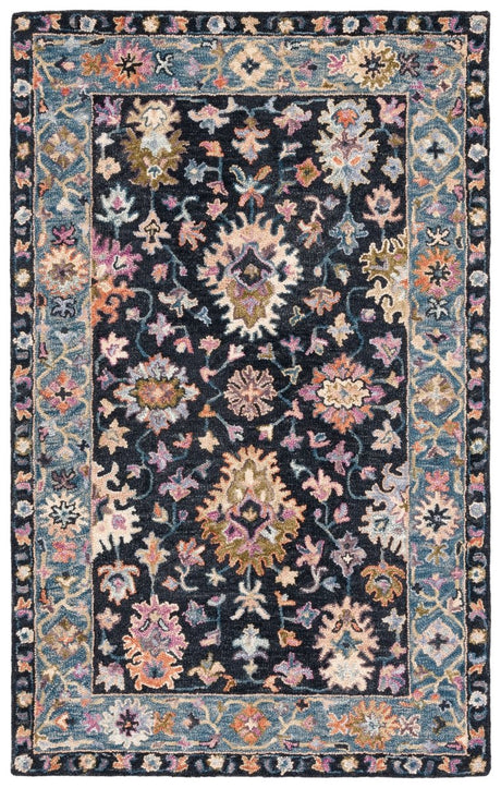 Safavieh Aspen Apn136Z Black/Light Blue Rug.