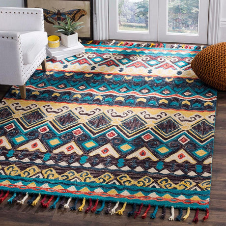 Safavieh Aspen Apn137A Blue/Red Rug.