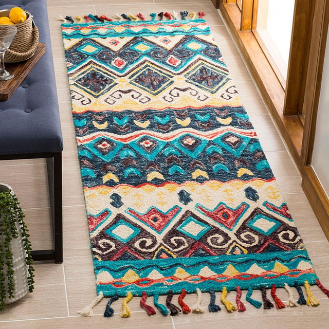 Safavieh Aspen Apn137A Blue/Red Rug.