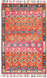 Safavieh Aspen Apn138A Orange/Fuchsia Rug.
