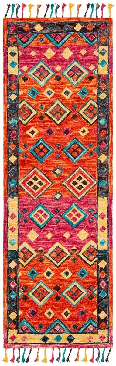 Safavieh Aspen Apn138A Orange/Fuchsia Rug.