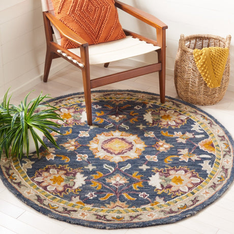 Safavieh Aspen Apn146M Blue/Rust Rug.