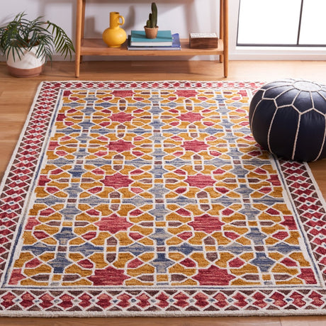 Safavieh Aspen Apn149Q Red/Yellow Rug.