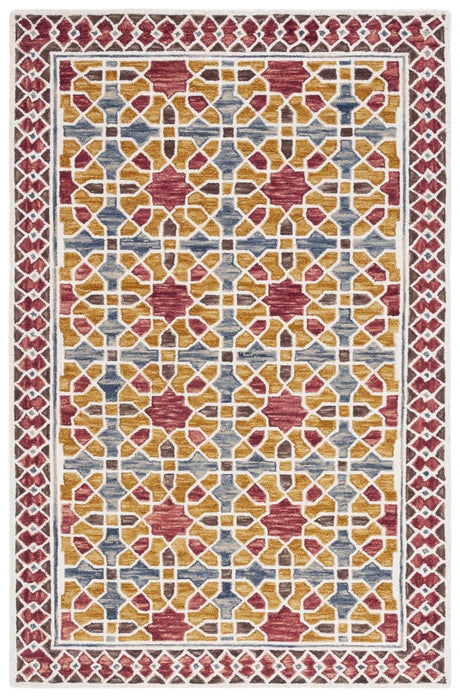 Safavieh Aspen Apn149Q Red/Yellow Rug.