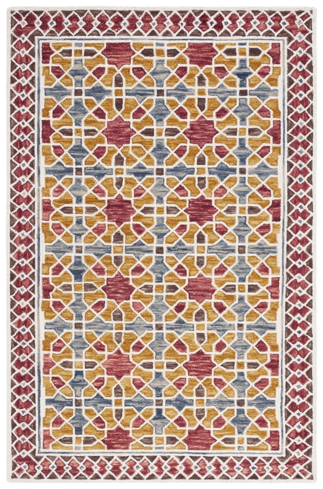 Safavieh Aspen Apn149Q Red/Yellow Rug.