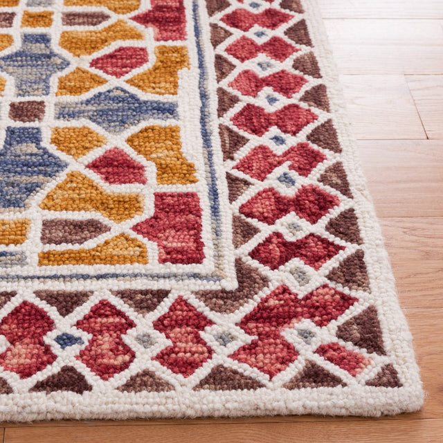 Safavieh Aspen Apn149Q Red/Yellow Rug.
