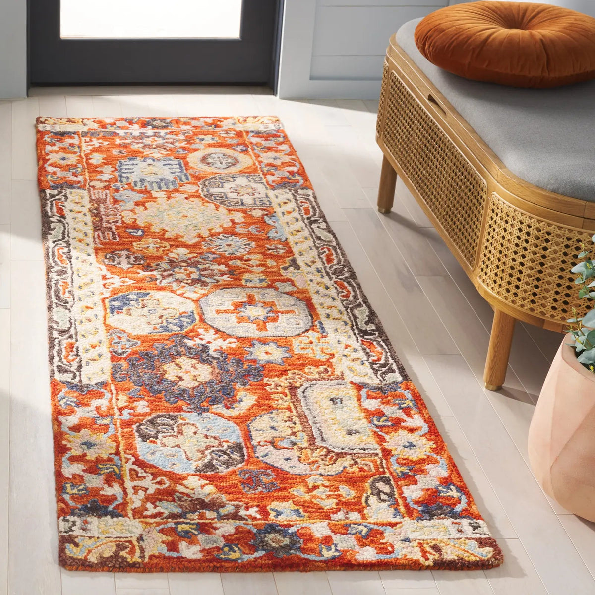 Safavieh Aspen 2'-3" x 7'-0" Rug in Rust / Ivory