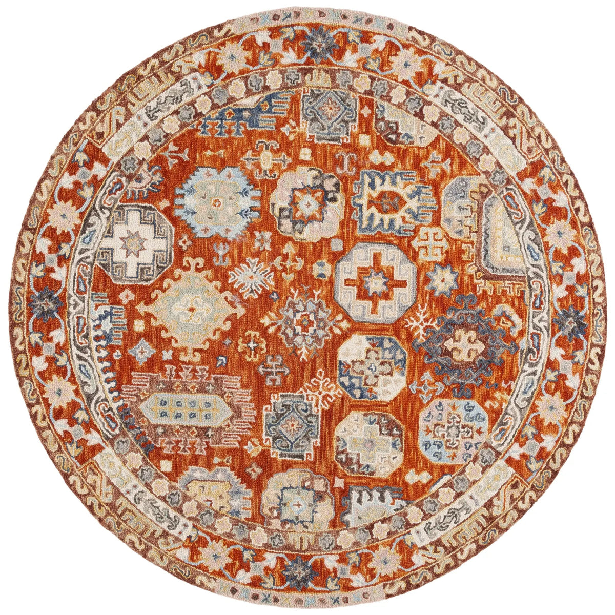 Safavieh Aspen 7'-0" x 7'-0" Rug in Rust / Ivory