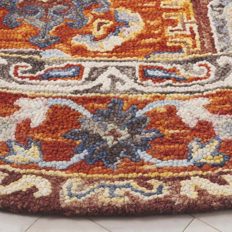 Safavieh Aspen 7'-0" x 7'-0" Rug in Rust / Ivory