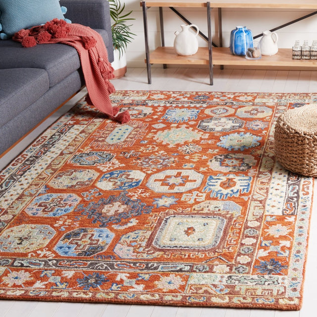 Safavieh Aspen Apn305P Rust/Ivory Rug.