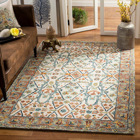 Safavieh Aspen Apn308A Ivory / Blue Rugs.