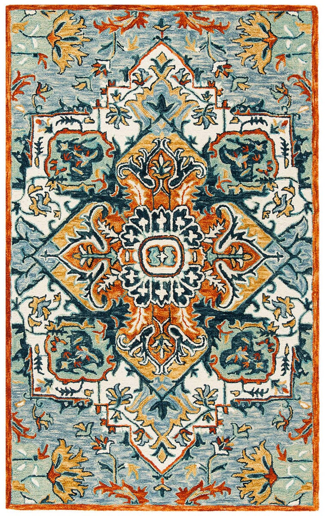 Safavieh Aspen Apn312A Blue / Rust Rugs.