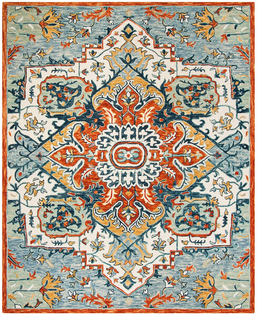 Safavieh Aspen Apn312A Blue / Rust Rugs.
