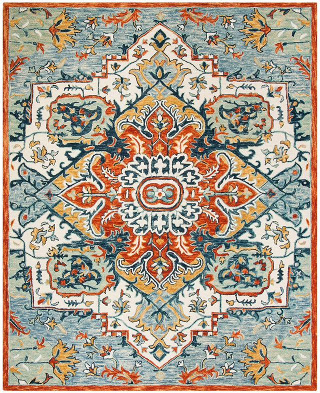 Safavieh Aspen Apn312A Blue / Rust Rugs.