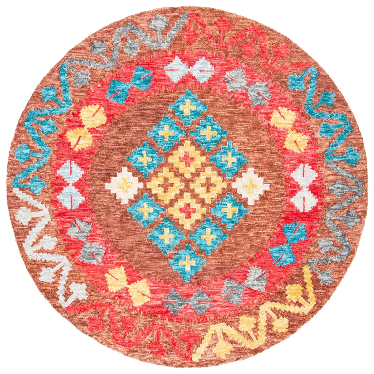 Safavieh Aspen Apn403T Brown/Red Rugs.