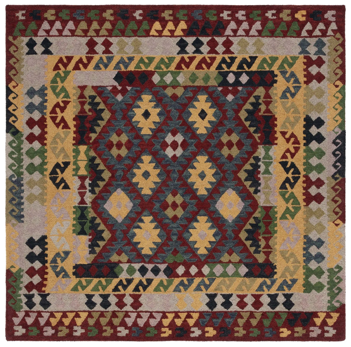 Safavieh Aspen 7'-0" x 7'-0" Rug in Red / Yellow