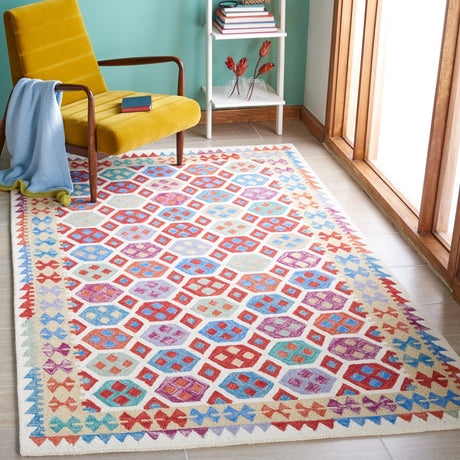 Safavieh Aspen Apn410A Ivory/Red Rug.