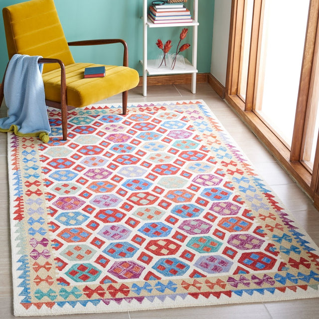 Safavieh Aspen Apn410A Ivory/Red Rug.