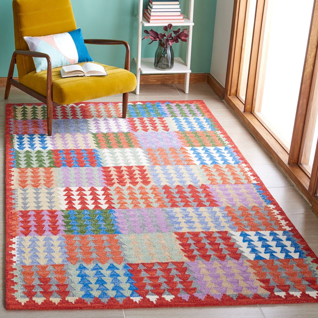 Safavieh Aspen Apn411Q Red/Blue Rug.