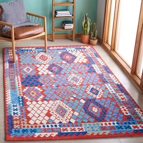 Safavieh Aspen Apn412Q Red/Blue Rug.