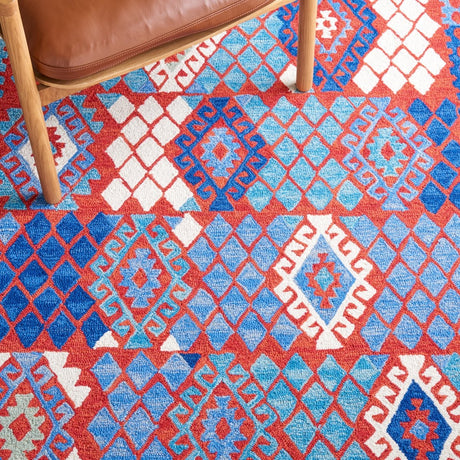 Safavieh Aspen Apn412Q Red/Blue Rug.