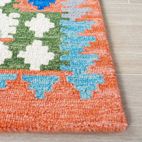 Safavieh Aspen Apn416P Orange/Blue Rug.