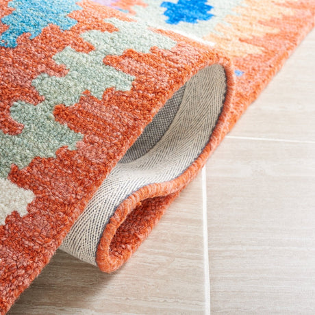 Safavieh Aspen Apn416P Orange/Blue Rug.