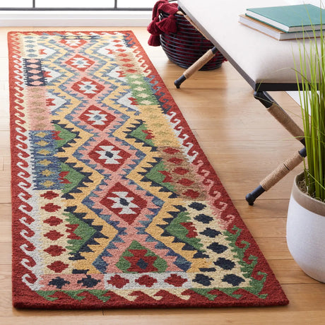 Safavieh Aspen 2'-3" x 9'-0" Rug in Red / Green