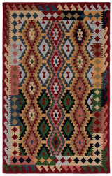 Safavieh Aspen 4'-0" x 6'-0" Rug in Red / Green