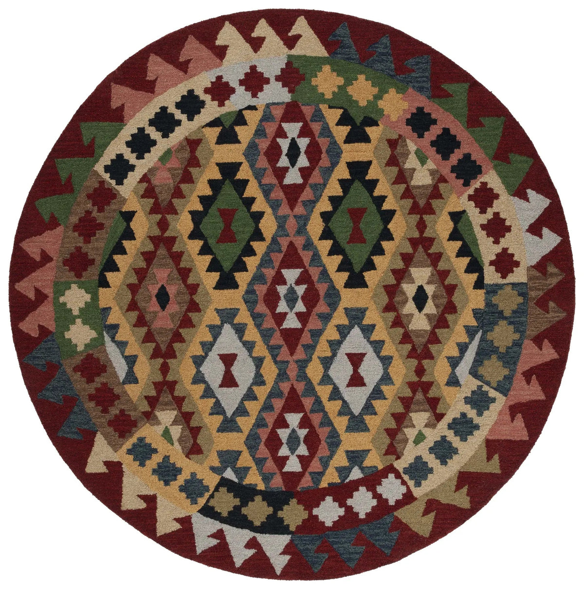 Safavieh Aspen 7'-0" x 7'-0" Rug in Red / Green