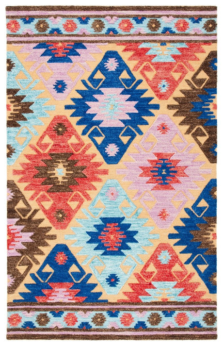 Safavieh Aspen Apn452D Gold/Blue Rug.