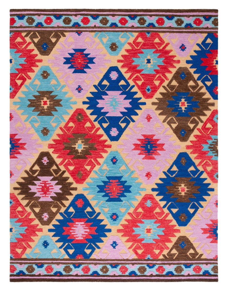 Safavieh Aspen Apn452D Gold/Blue Rug.