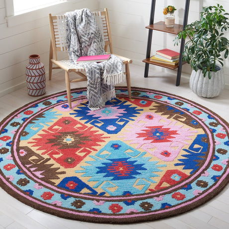 Safavieh Aspen Apn452D Gold/Blue Rug.