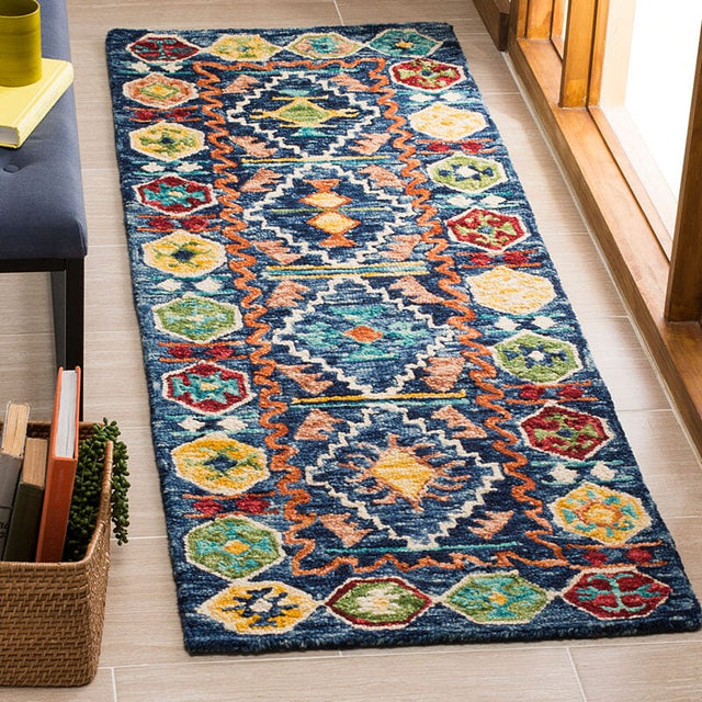 Safavieh Aspen Apn501A Navy / Gold Rugs.