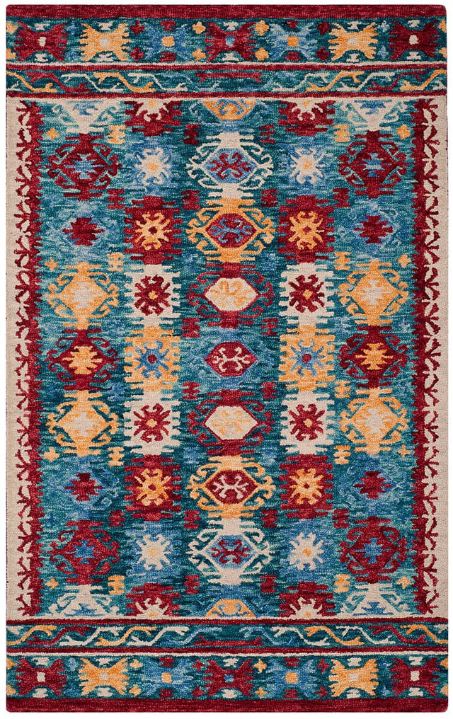 Safavieh Aspen Apn505A Blue / Red Rugs.