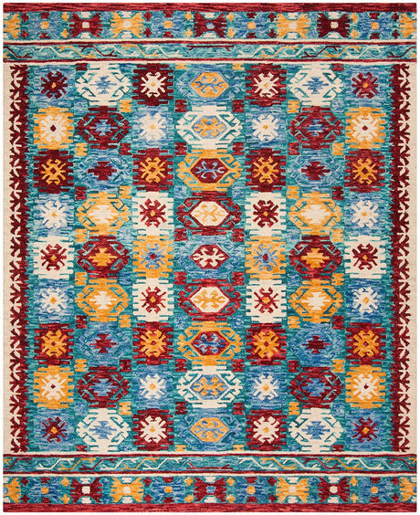 Safavieh Aspen Apn505A Blue / Red Rugs.