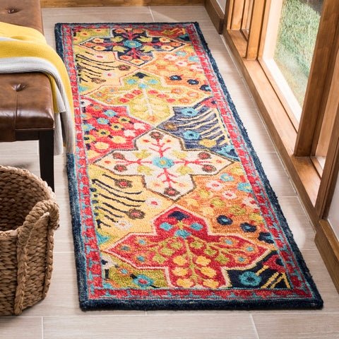 Safavieh Aspen Apn514M Blue / Orange Rugs.