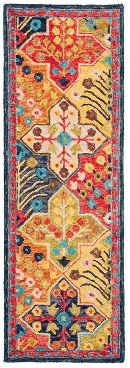 Safavieh Aspen Apn514M Blue / Orange Rugs.