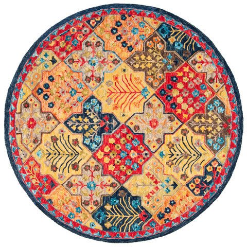 Safavieh Aspen Apn514M Blue / Orange Rugs.