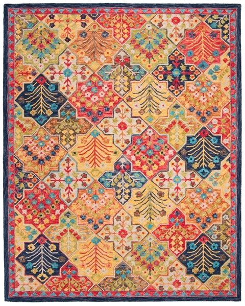 Safavieh Aspen Apn514M Blue / Orange Rugs.