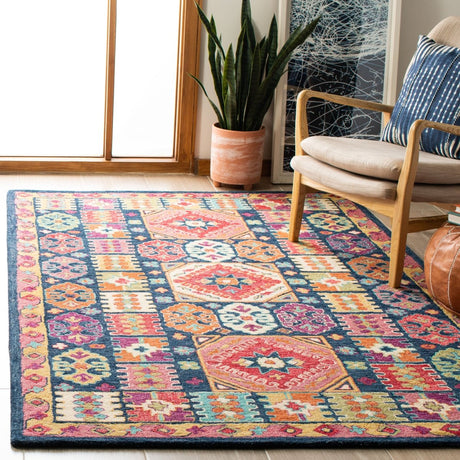 Safavieh Aspen Apn518M Blue/Red Rug.