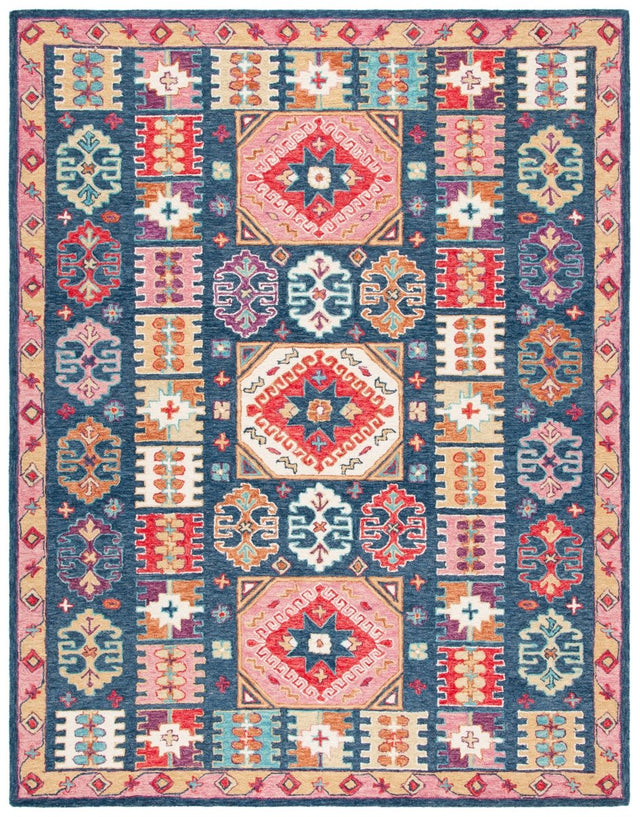 Safavieh Aspen Apn518M Blue/Red Rug.