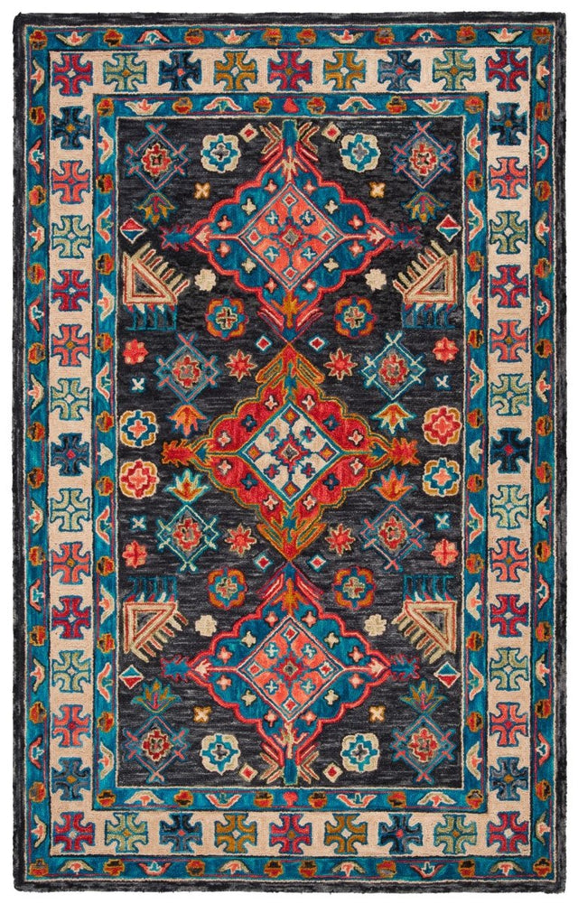 Safavieh Aspen Apn521H Charcoal/Blue Rug.