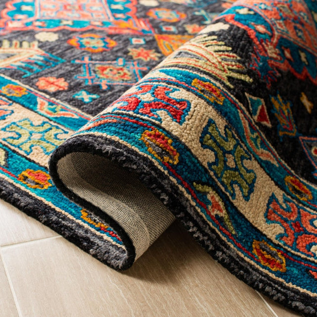 Safavieh Aspen Apn521H Charcoal/Blue Rug.