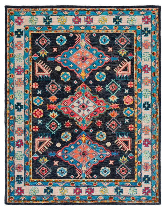 Safavieh Aspen Apn521H Charcoal/Blue Rug.
