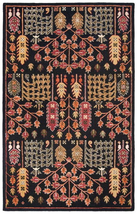 Safavieh Aspen Apn522Z Black/Red Rug.