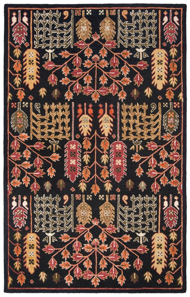 Safavieh Aspen Apn522Z Black/Red Rug.